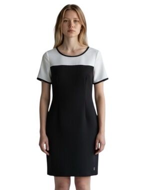 Juicy Couture Black and White Short Sleeve Bodycon Mini Dress size Small